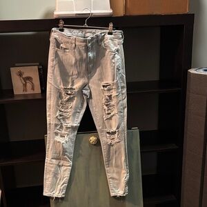 Distressed Light Blue Women Jeans - 360 degrees next level stretch.